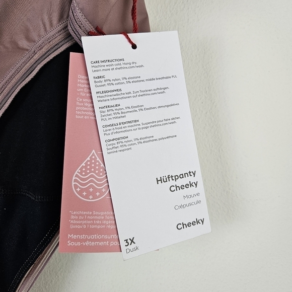 Thinx Huftpanty Cheeky Pant in Mauve Size 3X NWT - Picture 2 of 3